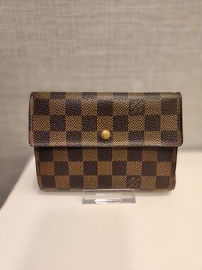 Louis Vuitton Brown Damier Ebene Porte Tresor Etui Papier Wallet